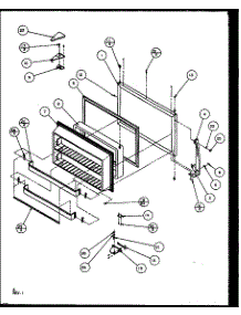 Freezer Door (Tz21re / P1157601we) (Tz21rl / P1157601wl) (Tz21rg / P1157601wg) (Tz21rw / P1157601ww) (Tzi21rl / P1168001wl) (Tzi21re / P1168001we) (Tzi21rw / P1168001ww) parts for Amana Top-Mount Refrigerator TZ18RG-P1158401WG from AppliancePartsPros.com