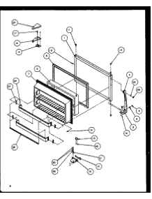 Freezer Door (Tz21re / P1157604we) (Tz21rl / P1157604wl) (Tz21rg / P1157604wg) (Tz21rw / P1157604ww) (Tzi21rl / P1168005wl) (Tzi21re / P1168005we) (Tzi21rw / P1168005ww) parts for Amana Top-Mount Refrigerator TZ18RG-P1158405WG from AppliancePartsPros.com