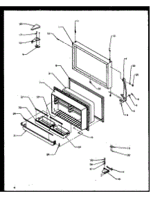 Freezer Door (Tz19r2l / P1158505wl) (Tz19r2e / P1158505we) (Tz19r2w / P1158505ww) parts for Amana Top-Mount Refrigerator TZ19R2E-P1158505WE from AppliancePartsPros.com