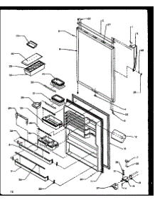 Refrigerator Door (Tg18r2g / P1158305wg) (Tg18r2l / P1158305wl) (Tg18r2w / P1158305ww) (Tz18r2g / P1158409wg) (Tz18r2l / P1158409wl) (Tz18r2w / P1158409ww) (Tq18r2g / P1158410wg) (Tq18r2l / P1158410wl) (Tq18r2w / P1158410ww) parts for Amana Top-Mount Refrigerator TZ19R2E-P1158505WE from AppliancePartsPros.com
