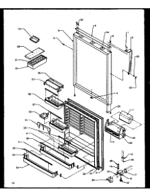 Refrigerator Door (Tz19r2l / P1158505wl) (Tz19r2e / P1158505we) (Tz19r2w / P1158505ww) parts for Amana Top-Mount Refrigerator TZ19R2E-P1158505WE from AppliancePartsPros.com