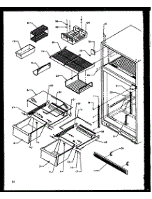Cabinet Shelving (Tz19r2l / P1158505wl) (Tz19r2e / P1158505we) (Tz19r2w / P1158505ww) parts for Amana Top-Mount Refrigerator TZ19R2E-P1158505WE from AppliancePartsPros.com