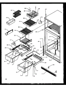 Cabinet Shelving (Tz22r2l / P1157705wl) (Tz22r2e / P1157705we) (Tz22r2w / P1157705ww) (Tzi22r2e / P1168013we) (Tzi22r2l / P1168013wl) (Tzi22r2w / P1168013ww) parts for Amana Top-Mount Refrigerator TZ19R2E-P1158505WE from AppliancePartsPros.com