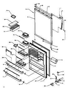 Refrigerator Door (Tz21r3e / P1181501we) (Tz21r3g / P1181501wg) (Tz21r3l / P1181501wl) (Tz21r3w / P1181501ww) (Tzi21r3e / P1182001we) (Tzi21r3l / P1182001wl) (Tzi21r3w / P1182001ww) parts for Amana Top-Mount Refrigerator TZ19R2W-P1181901WW from AppliancePartsPros.com
