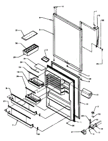 Refrigerator Door Assembly (Tg18r3l / P1181711wl) (Tg18r3w / P1181711ww) (Tk18r3l / P1181710wl) (Tk18r3w / P1181710ww) parts for Amana Top-Mount Refrigerator TZ19R3L-P1181906WL from AppliancePartsPros.com