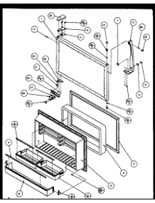 Freezer Door (White (Tz19qw / P1111409ww) (Tz19qg / P1111409wg) (Tz19qe / P1111409we) (Tz19ql / P1111409wl) (Tz19qw / P1111410ww) (Tz19qg / P1111410wg) (Tz19qe / P1111410we) (Tz19ql / P1111410wl) (Tz21q2w / P1111713ww) (Tz21q2l / P1111713wl) (Tz21q2e / P1111713we) (Tz21ql / P111 parts for Amana Top-Mount Refrigerator TZ21Q2L-P1111713WL from AppliancePartsPros.com