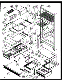 Cabinet Shelving (Ebony) (Tz23qg / P1114904wg) (Tz23qw / P1114904ww) (Tz23ql / P1114904wl) (Tz23qe / P1114904we) parts for Amana Top-Mount Refrigerator TZ21QG-P1111710WG from AppliancePartsPros.com