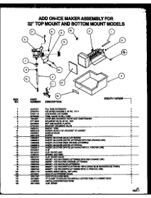 Add On-Ice Maker Assembly For 32" Top Mount And Bottom Mount parts for Amana Top-Mount Refrigerator TZ21QG-P1111710WG from AppliancePartsPros.com