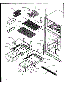 Cabinet Shelving (Tg18r2g / P1158305wg) (Tg18r2l / P1158305wl) (Tg18r2w / P1158305ww) (Tz18r2g / P1158409wg) (Tz18r2l / P1158409wl) (Tz18r2w / P1158409ww) (Tq18r2g / P1158410wg) (Tq18r2l / P1158410wl) (Tq18r2w / P1158410ww) parts for Amana Top-Mount Refrigerator TZ21R2G-P1157608WG from AppliancePartsPros.com