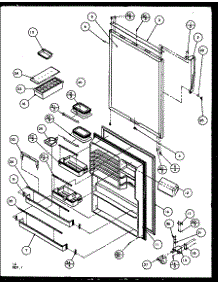 Refrigerator Door (Tz21re / P1157601we) (Tz21rl / P1157601wl) (Tz21rg / P1157601wg) (Tz21rw / P1157601ww) (Tzi21rl / P1168001wl) (Tzi21re / P1168001we) (Tzi21rw / P1168001ww) parts for Amana Top-Mount Refrigerator TZ21RG-P1157601WG from AppliancePartsPros.com