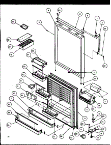 Refrigerator Door (Tz19rl / P1158503wl) (Tz19re / P1158503we) (Tz19rw / P1158503ww) parts for Amana Top-Mount Refrigerator TZ21RG-P1157604WG from AppliancePartsPros.com