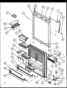 Refrigerator Door (Tz22rl / P1157703wl) (Tz22re / P1157703we) (Tz22rw / P1157703ww) (Tzi22re / P1168007we) (Tzi22rl / P1168007wl) (Tzi22rw / P1168007ww) parts for Amana Top-Mount Refrigerator TZ21RL-P1157604WL from AppliancePartsPros.com