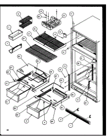 Cabinet Shelving (Tg18rbg / P1158303wg) (Tg18rbl / P1158303wl) (Tg18rbw / P1158303ww) (Tz18rg / P1158405wg) (Tz18rl / P1158405wl) (Tz18rw / P1158405ww) (Tq18rbg / P1158406wg) (Tq18rbl / P1158406wl) (Tq18rbw / P1158406ww) parts for Amana Top-Mount Refrigerator TZ21RL-P1157604WL from AppliancePartsPros.com