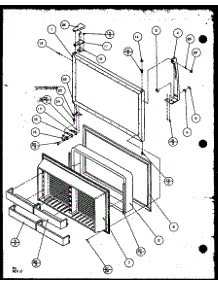 Freezer Door (Tz22qg / P1114906wg) (Tz22ql / P1114906wl) (Tz22qw / P1114906ww) parts for Amana Top-Mount Refrigerator TZ22QL-P1114906WL from AppliancePartsPros.com