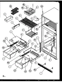 Cabinet Shelving (Tz19rl / P1158501wl) (Tz19re / P1158501we) (Tz19rw / P1158501ww) parts for Amana Top-Mount Refrigerator TZ22RL-P1157701WL from AppliancePartsPros.com