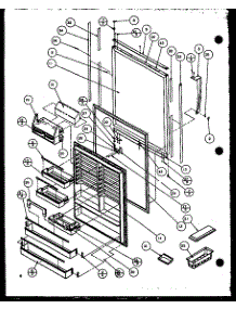Refrigerator Door parts for Amana Top-Mount Refrigerator TZI21Q2L-P1111714WL from AppliancePartsPros.com