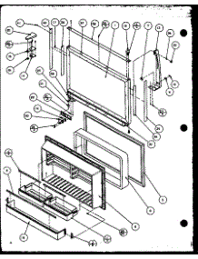 Freezer Door parts for Amana Top-Mount Refrigerator TZI21Q2W-P1111714WW from AppliancePartsPros.com