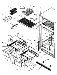 Cabinet Shelving (Tz19r2e / P1181901we) (Tz19r2l / P1181901wl) (Tz19r2w / P1181901ww) parts for Amana Top-Mount Refrigerator TZI21R3E-P1182001WE from AppliancePartsPros.com