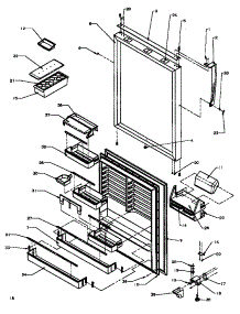 Refrigerator Door (Tz22r3e / P1181601we) (Tz22r3l / P1181601wl) (Tz22r3w / P1181601ww) (Tzi22r3e / P1182003we) (Tzi22r3l / P1182003wl) (Tzi22r3w / P1182003ww) parts for Amana Top-Mount Refrigerator TZI21R3L-P1182001WL from AppliancePartsPros.com