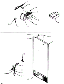 Factory Installed Ice Maker (Tzi21r3e / P1182001we) (Tzi21r3l / P1182001wl) (Tzi21r3w / P1182001ww) (Tzi22r3e / P1182003we) (Tzi22r3l / P1182003wl) (Tzi22r3w / P1182003ww) parts for Amana Top-Mount Refrigerator TZI21R3L-P1182001WL from AppliancePartsPros.com