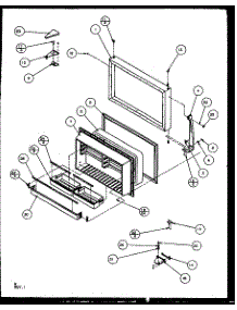 Freezer Door (Tz19rl / P1158501wl) (Tz19re / P1158501we) (Tz19rw / P1158501ww) parts for Amana Top-Mount Refrigerator TZI21RE-P1168001WE from AppliancePartsPros.com
