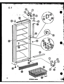 Interior Parts parts for Amana Upright Freezer U-23C-C/P60345-83WC from AppliancePartsPros.com