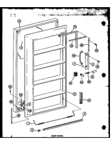 Door Parts parts for Amana Upright Freezer U-23C/P60345-83W from AppliancePartsPros.com