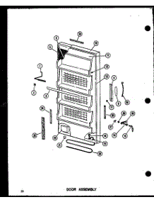 Door Assembly parts for Amana Upright Freezer U16K-AG/P60250-2WG from AppliancePartsPros.com