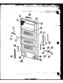 Door Assembly parts for Amana Upright Freezer U23B/P60345-52W from AppliancePartsPros.com