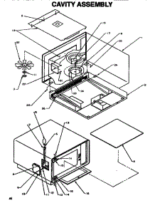 Cavity Assembly parts for Amana Countertop Microwave U2800ST/P0U2800ST from AppliancePartsPros.com
