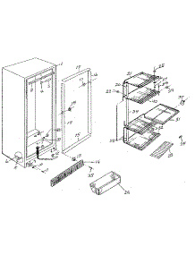 Freezer Cabinet parts for Northland Upright Freezer U305J/1437 from AppliancePartsPros.com