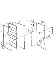 Door parts for Northland Upright Freezer U305L/1436 from AppliancePartsPros.com