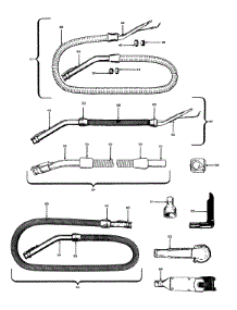 Hose parts for Hoover Upright Vacuum U4109 from AppliancePartsPros.com