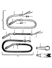 Hose parts for Hoover Upright Vacuum U4125 from AppliancePartsPros.com