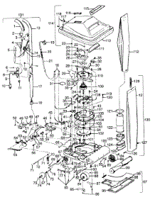 Motor, Handle, Mainbody, Outerbag, Hood parts for Hoover Upright Vacuum U4131 from AppliancePartsPros.com