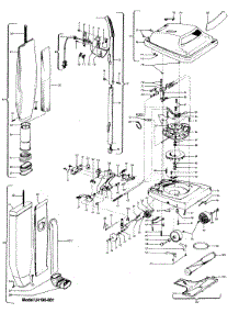 Handle, Mainbody, Outerbag, Hood parts for Hoover Upright Vacuum U4175 from AppliancePartsPros.com