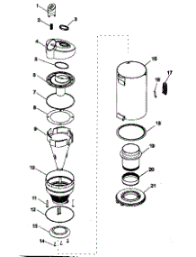 Cyclone Assy parts for Hoover Upright Vacuum U5182-900 from AppliancePartsPros.com