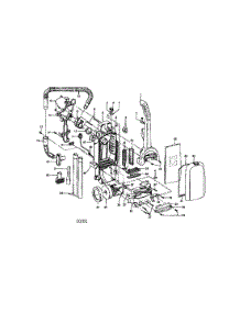 Upper Handle / Hose / Bag Housing parts for Hoover Upright Vacuum U5330-900 from AppliancePartsPros.com