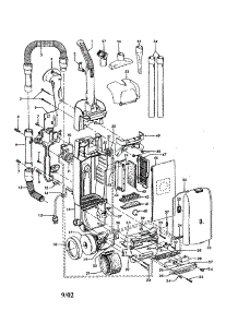 Upper Handle / Hose / Motor parts for Hoover Upright Vacuum U5464-900 from AppliancePartsPros.com