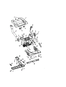 Hood / Main Body / Agitator parts for Hoover Upright Vacuum U6471-900 from AppliancePartsPros.com