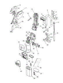 Handle, Mainbody parts for Hoover Upright Vacuum U8125-900 from AppliancePartsPros.com