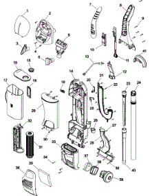 Upper Assembly parts for Hoover Upright Vacuum U8173-900 from AppliancePartsPros.com