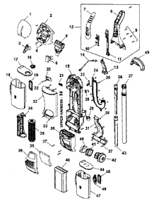 Main Body parts for Hoover Upright Vacuum U8174-900 from AppliancePartsPros.com