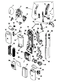 Main Body parts for Hoover Upright Vacuum U8181-900 from AppliancePartsPros.com