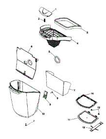 Dirt Cup parts for Hoover Upright Vacuum U8351-900 from AppliancePartsPros.com