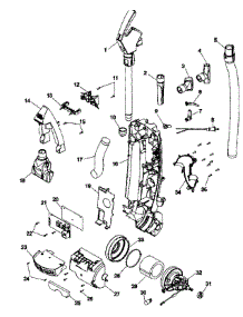 Main Body parts for Hoover Upright Vacuum U8351-950 from AppliancePartsPros.com