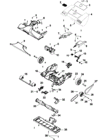 Foot Assembly parts for Hoover Upright Vacuum U8361-950 from AppliancePartsPros.com