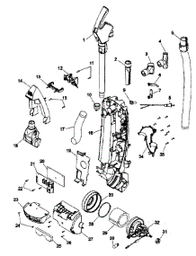 Main Body parts for Hoover Upright Vacuum U8371-900 from AppliancePartsPros.com