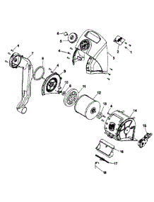 Motor Assy parts for Hoover Upright Vacuum U8371-900 from AppliancePartsPros.com