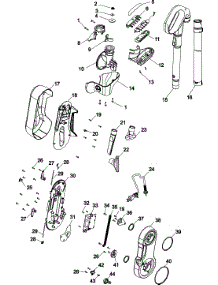 Handle, Hose And Upper Pivot Asy parts for Hoover Upright Vacuum U9125-950 from AppliancePartsPros.com